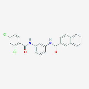 molecular formula C24H16Cl2N2O2 B4880247 N-{3-[(2,4-dichlorobenzoyl)amino]phenyl}-2-naphthamide 