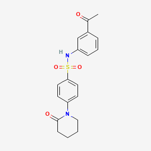 molecular formula C19H20N2O4S B4880251 N-(3-acetylphenyl)-4-(2-oxo-1-piperidinyl)benzenesulfonamide 
