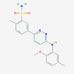 molecular formula C19H20N4O3S B4880287 5-{6-[(2-methoxy-5-methylphenyl)amino]-3-pyridazinyl}-2-methylbenzenesulfonamide 