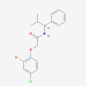 molecular formula C18H19BrClNO2 B488030 2-(2-bromo-4-chlorophenoxy)-N-(2-methyl-1-phenylpropyl)acetamide 