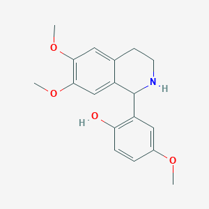 2-(6,7-dimethoxy-1,2,3,4-tetrahydro-1-isoquinolinyl)-4-methoxyphenol