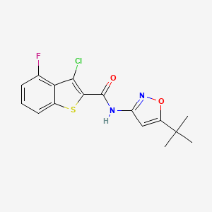 molecular formula C16H14ClFN2O2S B4880350 N-(5-tert-butyl-3-isoxazolyl)-3-chloro-4-fluoro-1-benzothiophene-2-carboxamide 