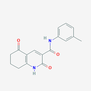 molecular formula C17H16N2O3 B4880368 N-(3-methylphenyl)-2,5-dioxo-1,2,5,6,7,8-hexahydro-3-quinolinecarboxamide 