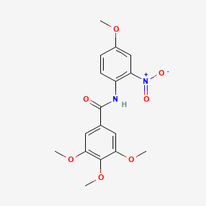 molecular formula C17H18N2O7 B4880376 3,4,5-trimethoxy-N-(4-methoxy-2-nitrophenyl)benzamide 