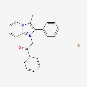 molecular formula C22H19BrN2O B4880384 3-methyl-1-(2-oxo-2-phenylethyl)-2-phenylimidazo[1,2-a]pyridin-1-ium bromide 