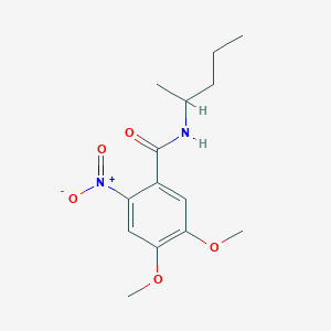molecular formula C14H20N2O5 B4880385 4,5-dimethoxy-N-(1-methylbutyl)-2-nitrobenzamide 
