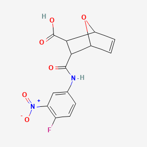 molecular formula C14H11FN2O6 B4880400 3-{[(4-fluoro-3-nitrophenyl)amino]carbonyl}-7-oxabicyclo[2.2.1]hept-5-ene-2-carboxylic acid 