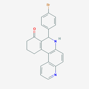 molecular formula C22H17BrN2O B4880406 8-(4-bromophenyl)-8,10,11,12-tetrahydrobenzo[a]-4,7-phenanthrolin-9(7H)-one 