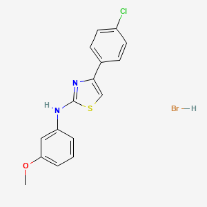 4-(4-chlorophenyl)-N-(3-methoxyphenyl)-1,3-thiazol-2-amine hydrobromide