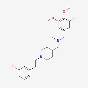 molecular formula C24H32ClFN2O2 B4880416 (3-chloro-4,5-dimethoxybenzyl)({1-[2-(3-fluorophenyl)ethyl]-4-piperidinyl}methyl)methylamine 