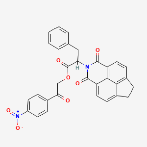 2-(4-nitrophenyl)-2-oxoethyl 2-(1,3-dioxo-1,3,6,7-tetrahydro-2H-indeno[6,7,1-def]isoquinolin-2-yl)-3-phenylpropanoate