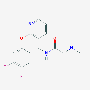 molecular formula C16H17F2N3O2 B4880429 N~1~-{[2-(3,4-difluorophenoxy)-3-pyridinyl]methyl}-N~2~,N~2~-dimethylglycinamide 