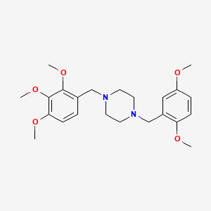 molecular formula C23H32N2O5 B4880438 1-(2,5-dimethoxybenzyl)-4-(2,3,4-trimethoxybenzyl)piperazine 