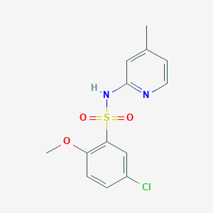 molecular formula C13H13ClN2O3S B4880445 5-chloro-2-methoxy-N-(4-methyl-2-pyridinyl)benzenesulfonamide 