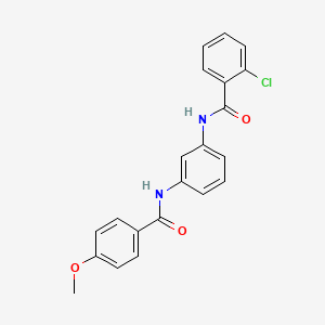 molecular formula C21H17ClN2O3 B4880458 2-chloro-N-{3-[(4-methoxybenzoyl)amino]phenyl}benzamide 