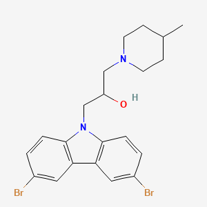 molecular formula C21H24Br2N2O B4880466 1-(3,6-dibromo-9H-carbazol-9-yl)-3-(4-methyl-1-piperidinyl)-2-propanol 