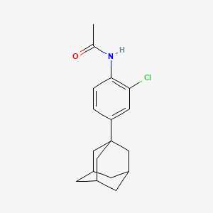 molecular formula C18H22ClNO B4880502 N-[4-(1-adamantyl)-2-chlorophenyl]acetamide 
