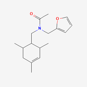 molecular formula C17H25NO2 B4880516 N-(2-furylmethyl)-N-[(2,4,6-trimethyl-3-cyclohexen-1-yl)methyl]acetamide 