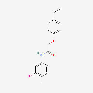 molecular formula C17H18FNO2 B4880520 2-(4-ethylphenoxy)-N-(3-fluoro-4-methylphenyl)acetamide 
