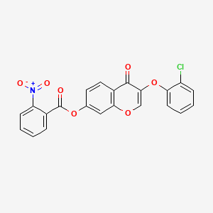 3-(2-chlorophenoxy)-4-oxo-4H-chromen-7-yl 2-nitrobenzoate