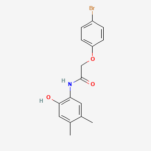 2-(4-bromophenoxy)-N-(2-hydroxy-4,5-dimethylphenyl)acetamide