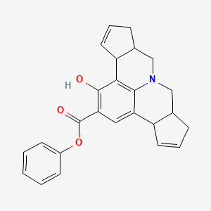 molecular formula C25H23NO3 B4880573 phenyl 1-hydroxy-3b,6,6a,7,9,9a,10,12a-octahydrocyclopenta[c]cyclopenta[4,5]pyrido[3,2,1-ij]quinoline-2-carboxylate 
