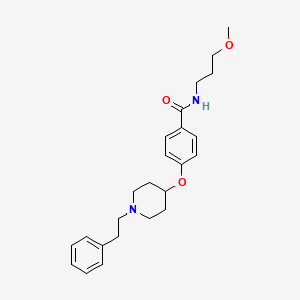 molecular formula C24H32N2O3 B4880586 N-(3-methoxypropyl)-4-{[1-(2-phenylethyl)-4-piperidinyl]oxy}benzamide 