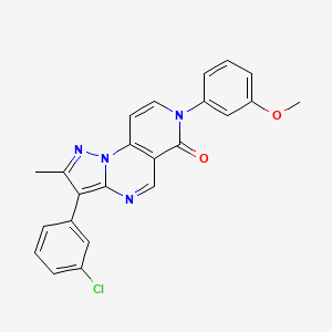 molecular formula C23H17ClN4O2 B4880593 3-(3-chlorophenyl)-7-(3-methoxyphenyl)-2-methylpyrazolo[1,5-a]pyrido[3,4-e]pyrimidin-6(7H)-one 