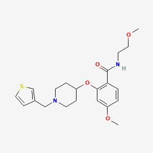 molecular formula C21H28N2O4S B4880619 4-methoxy-N-(2-methoxyethyl)-2-{[1-(3-thienylmethyl)-4-piperidinyl]oxy}benzamide 
