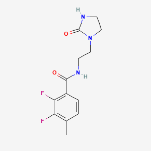 molecular formula C13H15F2N3O2 B4880628 2,3-difluoro-4-methyl-N-[2-(2-oxo-1-imidazolidinyl)ethyl]benzamide 