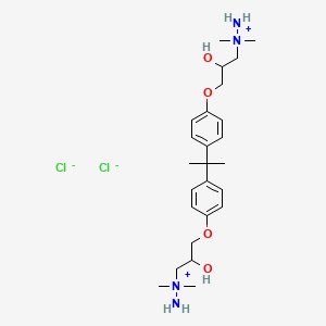molecular formula C25H42Cl2N4O4 B4880667 1,1'-{2,2-propanediylbis[4,1-phenyleneoxy(2-hydroxy-3,1-propanediyl)]}bis(1,1-dimethylhydrazinium) dichloride 