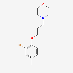 molecular formula C14H20BrNO2 B4880680 4-[3-(2-bromo-4-methylphenoxy)propyl]morpholine 