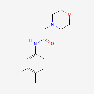 N-(3-fluoro-4-methylphenyl)-2-(4-morpholinyl)acetamide