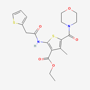 molecular formula C19H22N2O5S2 B4880714 ethyl 4-methyl-5-(4-morpholinylcarbonyl)-2-[(2-thienylacetyl)amino]-3-thiophenecarboxylate 