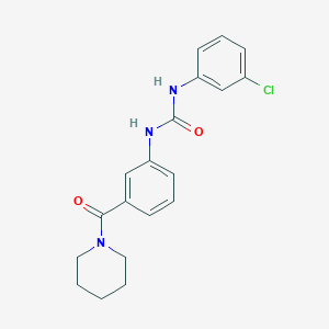N-(3-chlorophenyl)-N'-[3-(1-piperidinylcarbonyl)phenyl]urea
