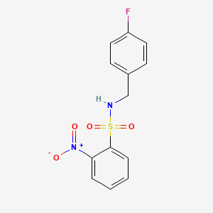 molecular formula C13H11FN2O4S B4880750 N-(4-fluorobenzyl)-2-nitrobenzenesulfonamide 