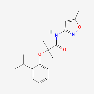 molecular formula C17H22N2O3 B4880761 2-(2-isopropylphenoxy)-2-methyl-N-(5-methyl-3-isoxazolyl)propanamide 