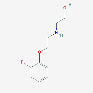 molecular formula C10H14FNO2 B4880782 2-{[2-(2-fluorophenoxy)ethyl]amino}ethanol 