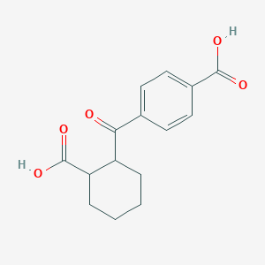 molecular formula C15H16O5 B4880811 4-[(2-carboxycyclohexyl)carbonyl]benzoic acid 
