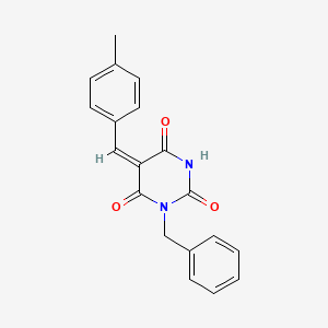 molecular formula C19H16N2O3 B4880825 1-benzyl-5-(4-methylbenzylidene)-2,4,6(1H,3H,5H)-pyrimidinetrione 