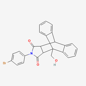 molecular formula C25H18BrNO3 B4880849 17-(4-bromophenyl)-1-(hydroxymethyl)-17-azapentacyclo[6.6.5.0~2,7~.0~9,14~.0~15,19~]nonadeca-2,4,6,9,11,13-hexaene-16,18-dione 