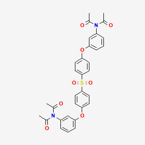 molecular formula C32H28N2O8S B4880877 N,N'-[sulfonylbis(4,1-phenyleneoxy-3,1-phenylene)]bis(N-acetylacetamide) 