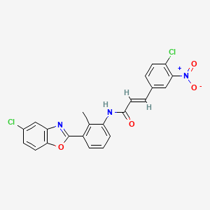 molecular formula C23H15Cl2N3O4 B4880884 N-[3-(5-chloro-1,3-benzoxazol-2-yl)-2-methylphenyl]-3-(4-chloro-3-nitrophenyl)acrylamide 