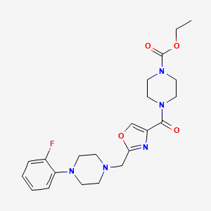 ethyl 4-[(2-{[4-(2-fluorophenyl)-1-piperazinyl]methyl}-1,3-oxazol-4-yl)carbonyl]-1-piperazinecarboxylate