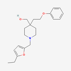 molecular formula C21H29NO3 B4880899 [1-[(5-ethyl-2-furyl)methyl]-4-(2-phenoxyethyl)-4-piperidinyl]methanol 