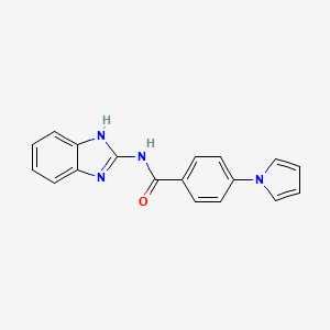 molecular formula C18H14N4O B4880900 N-1H-benzimidazol-2-yl-4-(1H-pyrrol-1-yl)benzamide 