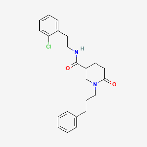 molecular formula C23H27ClN2O2 B4880903 N-[2-(2-chlorophenyl)ethyl]-6-oxo-1-(3-phenylpropyl)-3-piperidinecarboxamide 