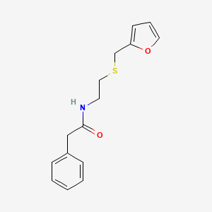 molecular formula C15H17NO2S B4880907 N-{2-[(2-furylmethyl)thio]ethyl}-2-phenylacetamide 