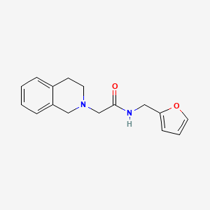 molecular formula C16H18N2O2 B4880913 2-(3,4-dihydro-2(1H)-isoquinolinyl)-N-(2-furylmethyl)acetamide 