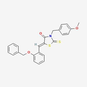 molecular formula C25H21NO3S2 B4880914 5-[2-(benzyloxy)benzylidene]-3-(4-methoxybenzyl)-2-thioxo-1,3-thiazolidin-4-one 